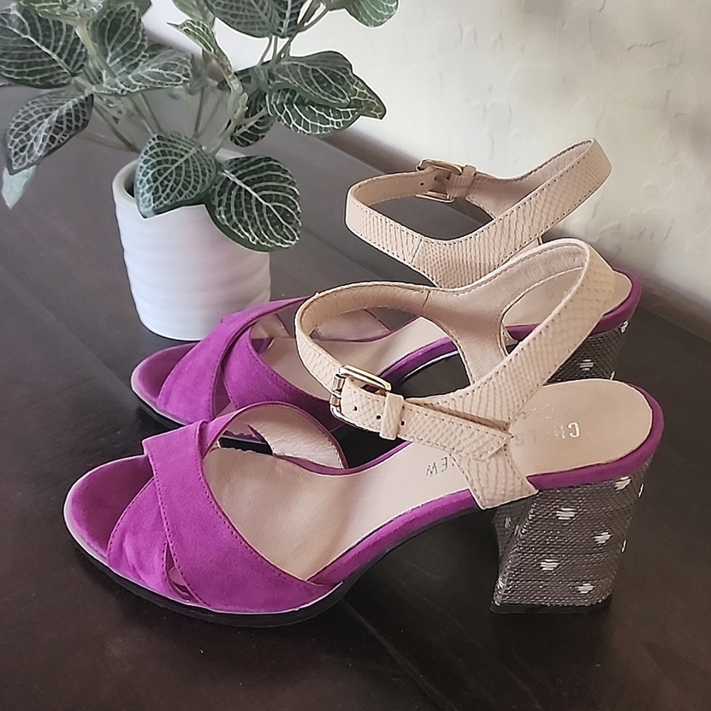 Polka Dot Heeled Sandals